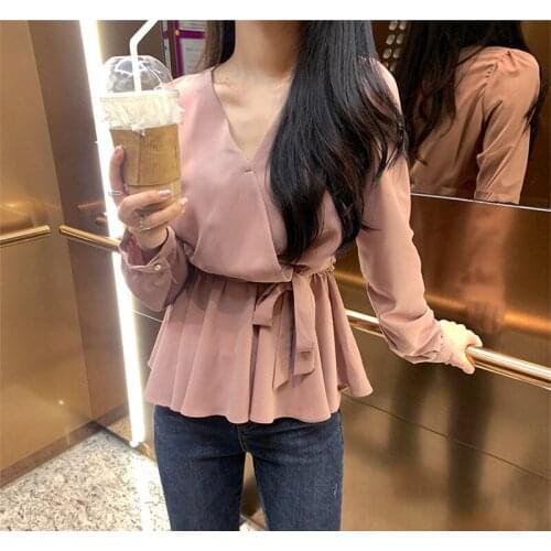 New Pink spring Vintage Shirt female Oversize Tops Women Long sleeve Girls Blouse Plus Size Autumn Women Blouses femme Blusas