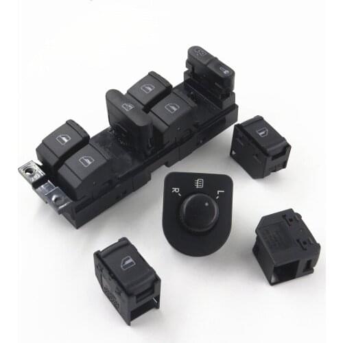 1 Set Window Switch Mirror Switch Fit for VW Jetta Golf MK4 Polo Bora Passat B5 1J4959857D 1J0959565F 1J0 959 565F 3BD959855B