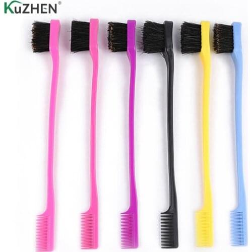 1PCS Beauty Double Sided Edge Control Hair Comb Hair Styling Hair Brush Random Color