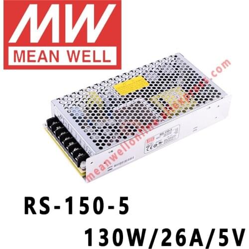 RS-150-5 Mean Well 130W/26A/5V DC Single Output Switching Power Supply meanwell online store