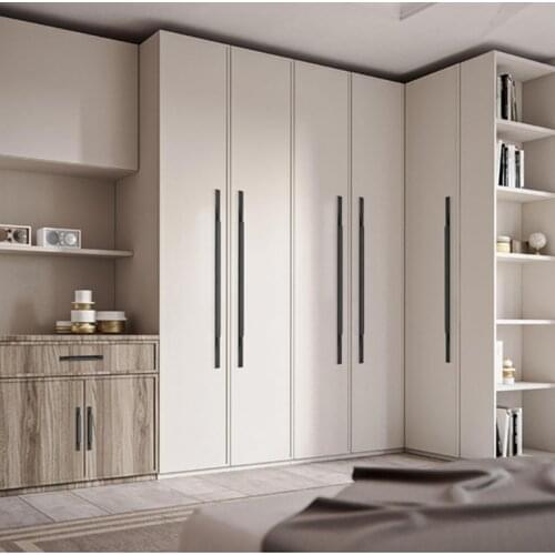 1pcs Morden Cabinet Handle Black/Gold Closet Knob Drawer Pulls Wardrobe Door Handle Kitchen Bedroom Furniture Accessory Hardware