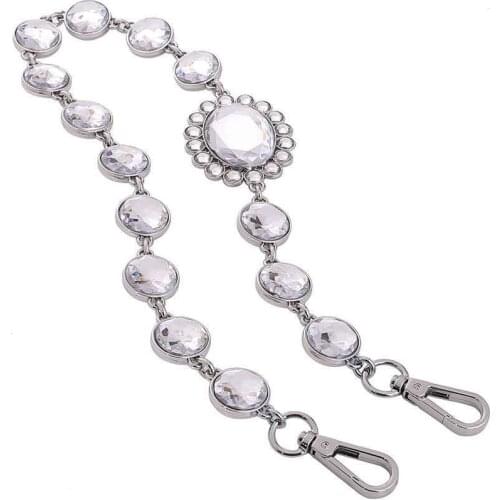 Rhinestone chain handle handbag pendant Imitation diamond Bag Strap women Shoulder bag shoulder strap decoration Bag accessories