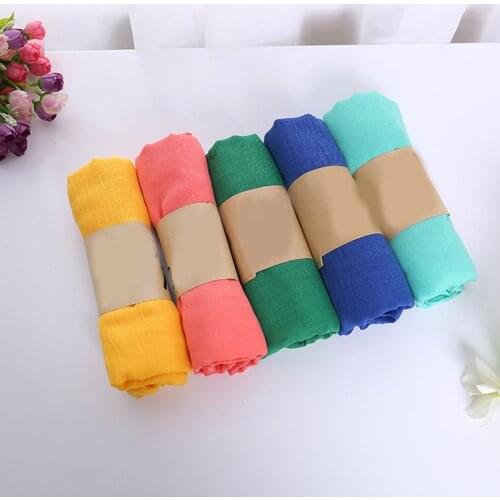 180*55cm Candy Colored Cotton Linen Long Scarf Solid Color Soft Scarves Shawls Monochrome Silk New Women Beautiful Gift Scarf