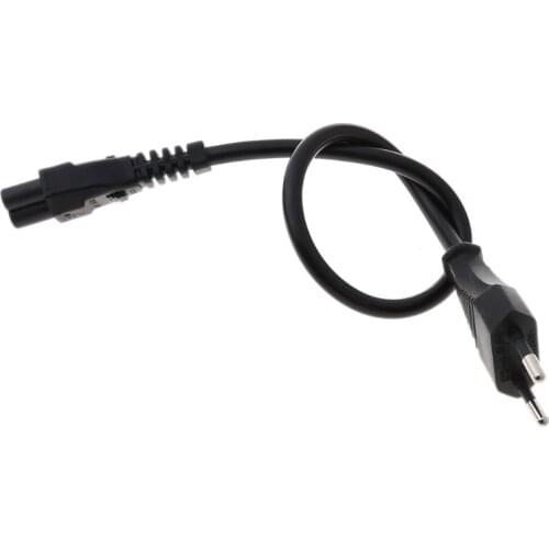 Power Adapter Cord EU 2 Pin Male To IEC 320 C5 Micky For Notebook Power Supply 30cm