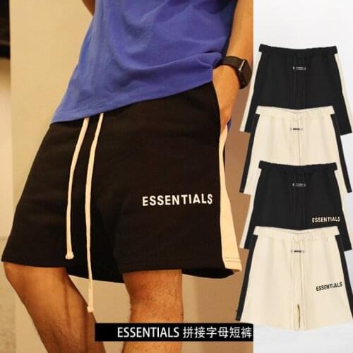 2021 Casual Men Sporty Shorts Letter Print Vintage Streetwear Fitness Hip Hop Male Short Pants Trousers