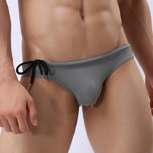 BRAVE PERSON Mens New Nylon Solid Beachwear Briefs Bikini Men Low Rise Sexy Briefs 8 Color