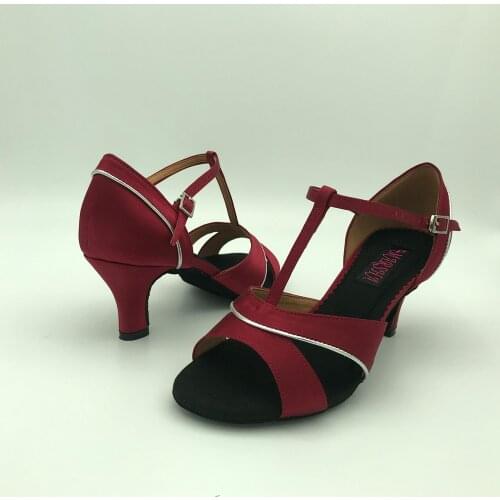 6.5cm heel Sexy Elegant Latin Dance Shoes For women Salsa shoes pratice shoes comfortable shoes 6274BG high heel available