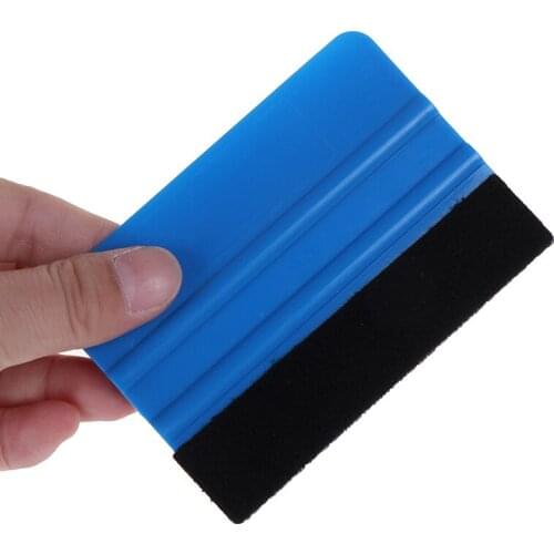 1pc Vinyl Wrap Film Card Squeegee Car Foil Wrapping Suede Felt Scraper Window Tint Tools Auto Car Styling Sticker Accessories