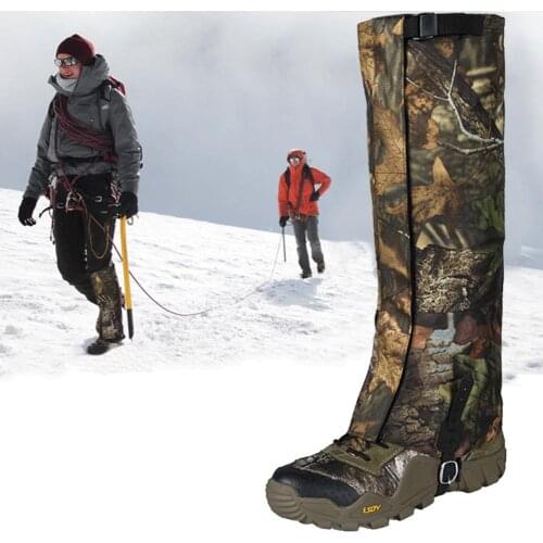 Outdoor Waterproof Camouflage Shoe Cover Hunting Climbing Hiking Travel Camping Ski Gaiters Legging Travel Long Overshoes