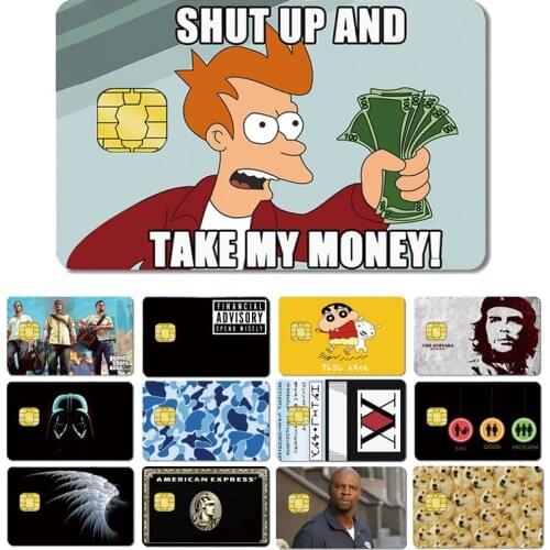 Magic Shark 2021 Fashion Bear Crayon Skin Sticker Film Tape Case for Big Small Credit Debit Card One Side