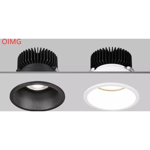 Narrow border Embedded Anti-glare Led COB Ceiling Recessed Downlight 9W12W15W18W LED Spotlight Ceiling lamp Hotel Villa Lighting