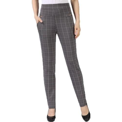 WAEOLSA Women's Plaid Trousers