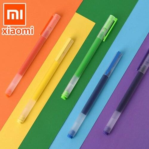 Xiaomi Colorful Pen 5PCS Mijia Super Durable Sign Pen Colourful MI Pens 0.5mm Signing Pens Smooth Switzerland Refill Kids Draw