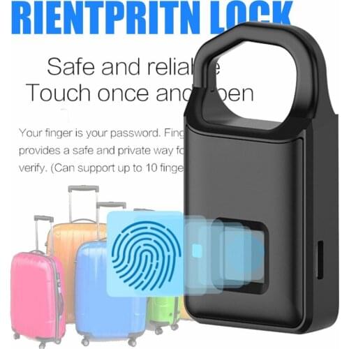 Fingerprint Padlock Smart Fingerprint Lock IP66 Waterproof Design Keyless Anti-theft Padlock Suitcase Door Lock