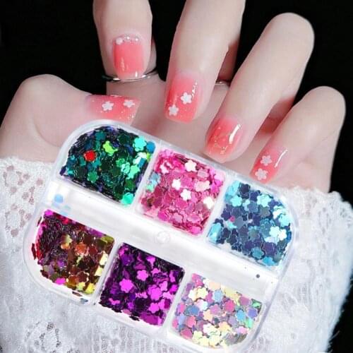 Mirror Nail Sequins Paillette Mixed Colors Nail Glitter 3D Flakes Slices Spangle Art DIY Design Paillette Tool Nail Art Decor