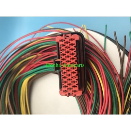 1pcs/lot 35 Pin/Way ECU Female Automotive Waterproof Connector Plug Socket With Cable Wire Pigtail For TE/AMP/TYCO 776164-1