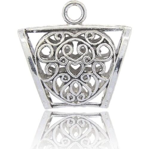 10 pcs Tibetan Style Alloy Hanger Links Connector Jewelry Finding Link Decoration Scarf Pendant Making 37x39x16mm F70