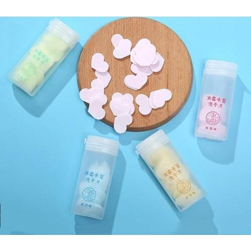 100PCS/Box Mini Portable Soap Paper Scented Slice Foaming Boxed Disposable Soap Paper Outdoor Travel Bath Clean Soap Tablets