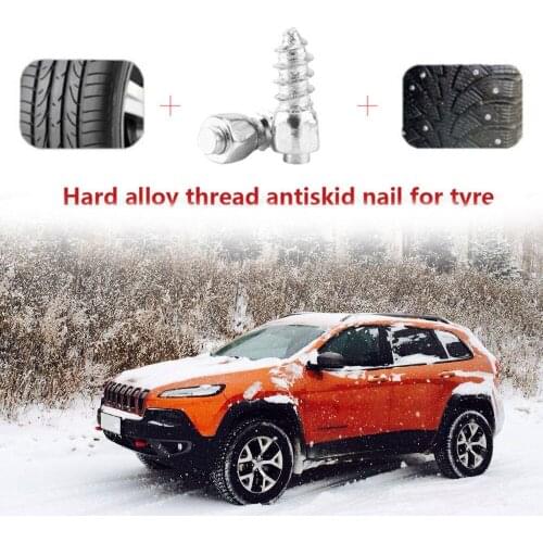 200 Pcs Winter Car Tire Stud Screw Screws Wheel Tyre Snow Chains Studs12mm Auto Car SUV ATV Anti-Slip Screw Accessories