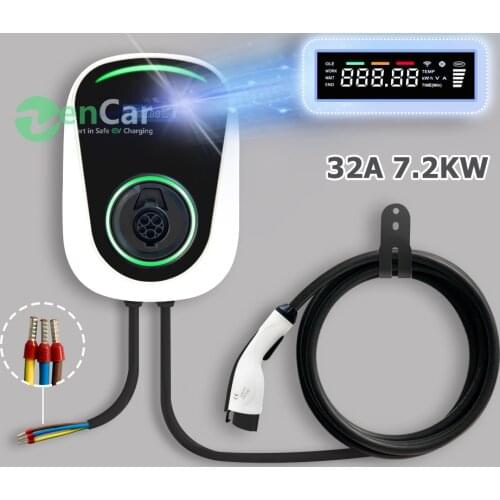 32A EV charging station 7.2kw type 1 connector for electric vehicle charging station plug and charge WIFI function