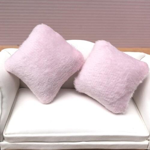 4Pcs/set 1/12 Dollhouse Miniature Pillow Cushions For Sofa Couch Bed Furniture Toy Mini Decoration