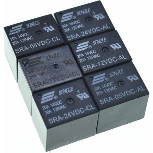 5pcs Automotive Relay SRA-05VDC-CL SRA-12VDC-CL SRA-24VDC-CL SRA-05VDC-AL SRA-12VDC-AL SRA-24VDC-AL 5V 12V 24V Relays