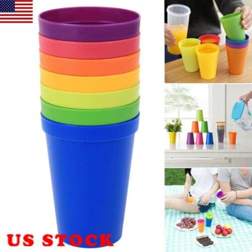 7Pc Kids Mug Plastic Cups Water Battle Set Of 8 Reusable Travel Modern