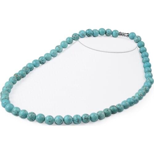 Chanfar 13Colors Hot 45cm Natural Stone Lava Tiger Eye Beaded Choker Necklace For Women Men Jewelry