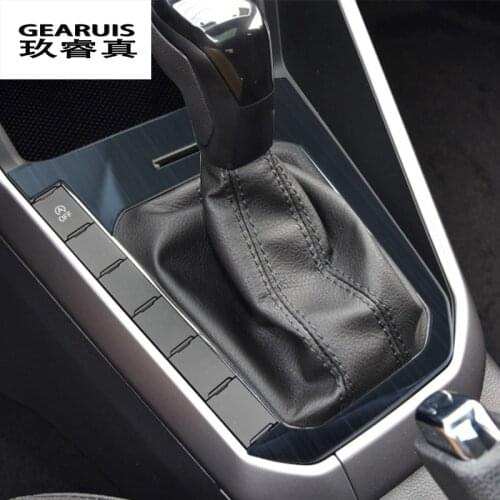 For VW Volkswagen Polo 2019 2020 Auto modification Gear Shift Covers panel Car stickers and decals styling Interior accessories