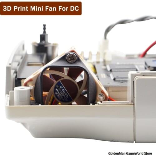 Bitfunx Black Mini 3D Print Fan Mount Kit+NF-A4x10 5V premium fan for Dreamcast