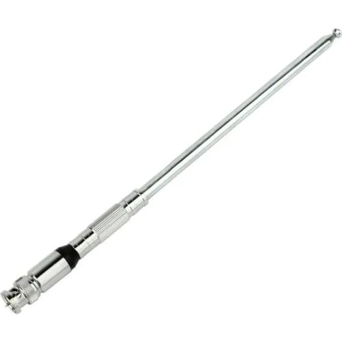 CLAITE 1150mm VHF Radio BNC Antenna Stainless Steel VHF FM Antenna 76-108mhz for FM Radio Transmitter