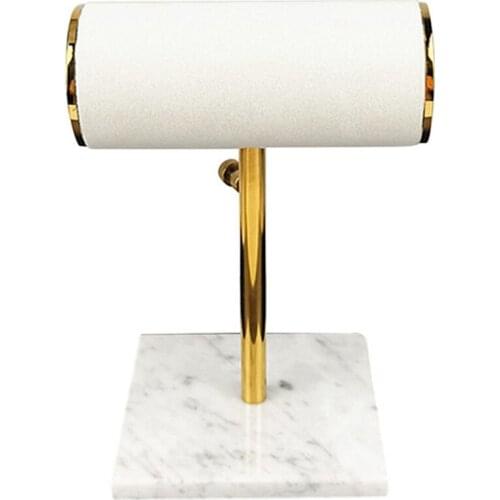 Jewelry Show Stand Bracelet Display T Bar Mall Shop Watch Display Tray Metal PU Jewelry Organizer