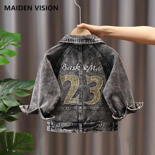 Boys Denim Jackets 2021Spring Autumn Hooded Hole Coats Outerwear Windbreaker digital Kids Jeans Coats
