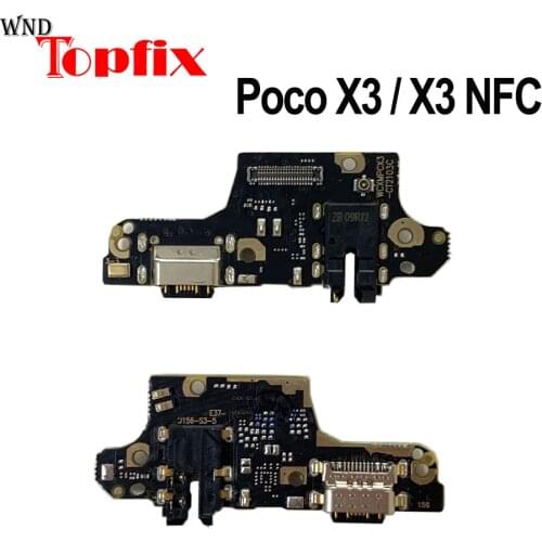 For Xiaomi Mi Poco X3 NFC Charging Port Flex Cable Replacement Parts USB Dock Charger Flex Cable Poco X3 Charging Port