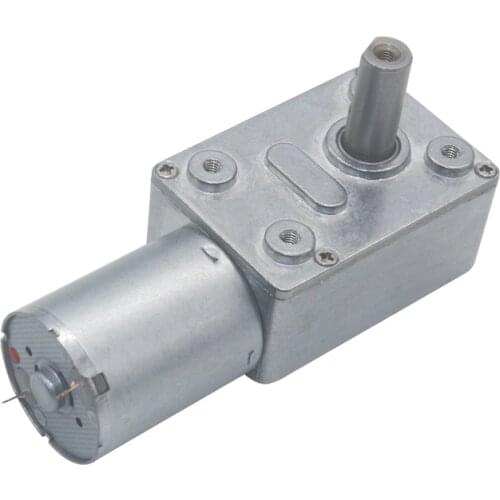 DC6V 12V 24V JGY370 Large Torque Turbo Worm Gear Motor with Full Metal Gearbox Self-Lock Φ8x18mm Shaft