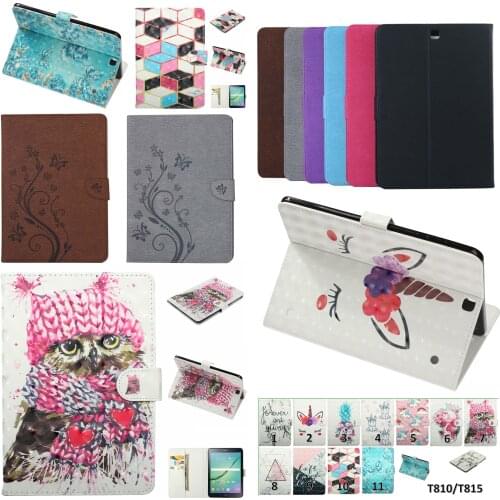 Flip Stand PU Leather Protective Skins Shell Cover Funda Capa Case For Samsung Galaxy Tab S2 9.7 T810 T815 SM-T810 SM-T815 Coque