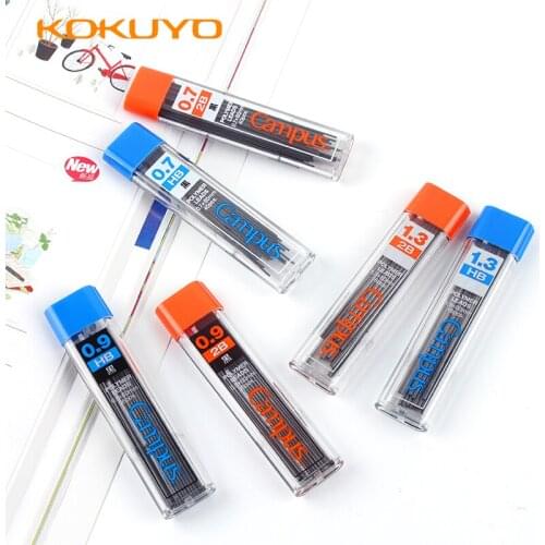 3pcs Kokuyo Campus Activity Lead HB/B/2B Automatic Pencil Refill 0.7/0.9/1.3mm Continuous Core Student Refill