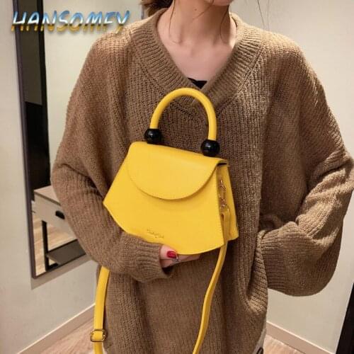 HANSOMFY Hot Crossbody Bags For Women Casual Mini Solid Color Zipper Messenger Bag For Girls Flap Pu Leather Shoulder Bags LD-66