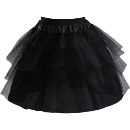 Cosplay Maid Wear Lolita Pettiskirt Short no Hoops Petticoat Girls Ballet Mesh Yarn Skirt Petticoats 1