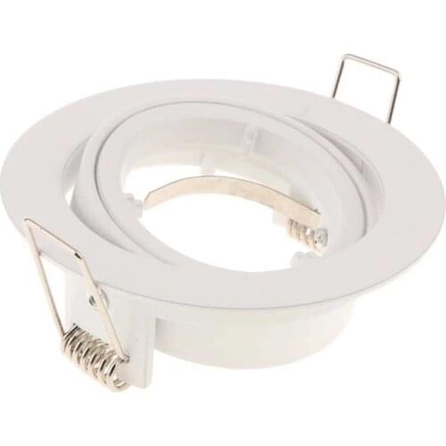 Round White LED Ceiling Lamps Holder Adjustable Mounted Frame Bracket GU10/MR16 Led Spot Lights Fixture/ Fittings Kits