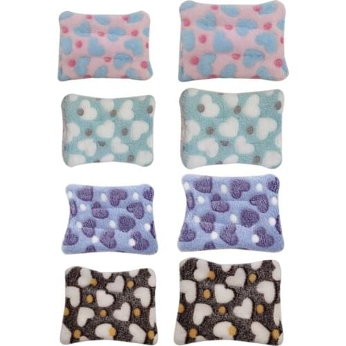 Small Animal Cage Mat Fleece Nest Hamster Bed Pad Guinea Pigs Winter Warm House Hammock Mat Sleeping Bed for Hedgehog Rat