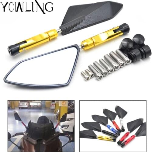 Motorcycle Mirrors motorbike moto CNC Rearview side Mirror Aluminum For yamaha mt09 mt10 mt07 Tmax 500 Tmax 530 RC 125 200