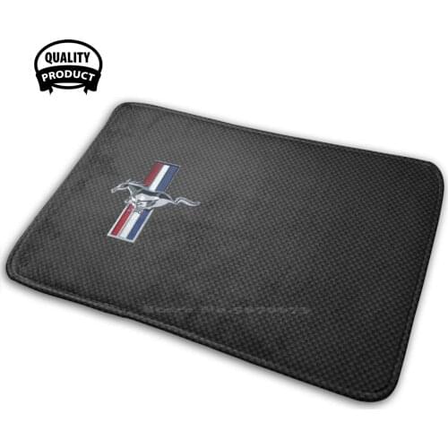 Soft Interesting Room Goods Rug Carpet American Car Logo Carbon Power Vintage Muscle Horses Muscle Car