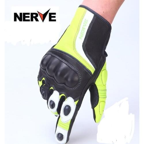 2018 Autumn Winter New NERVE Leather Motorcycle riding gloves Locomotive racing all-in-one anti-skid anti-fall motorbike gloves