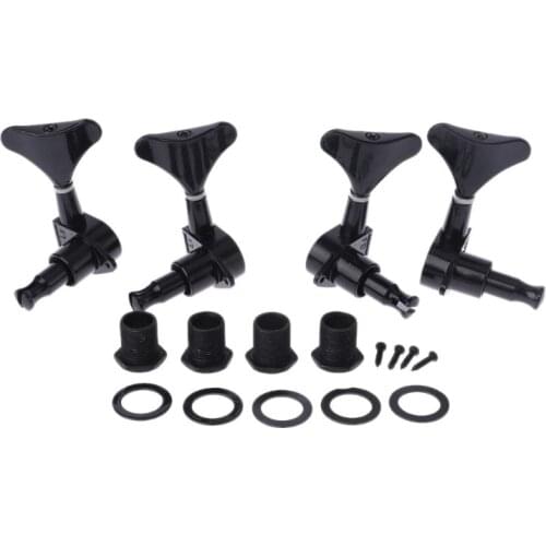 New Guitar Sealed Tuners Tuning Pegs Machine Heads 2R2L For 4 String Bass Black
