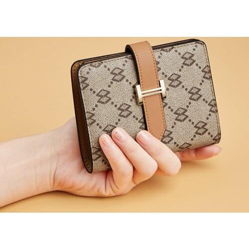 New womens purse famous brand high quality short card holder womens purse coin holder girls purse