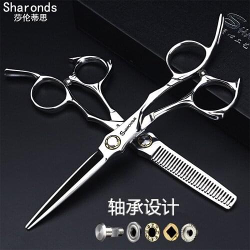 6 Inch High Quality Barber Makas Scissors for Hairdressing 440c Cutting Shears Hair Thinning Scissors Haircut Logo Engraving