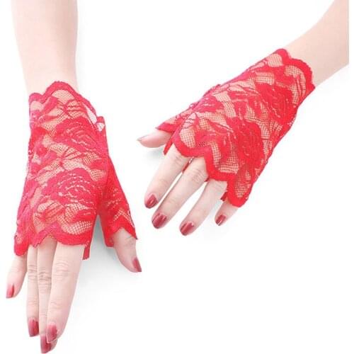 Half Finger Lace Sunscreen Gloves Summer Fingerless Driving Outdoor Sports Ladies Thin Gloves for Women
