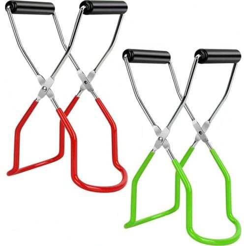 Canning Jar Lifter Tongs Stainless Steel Jar Lifter with Grip Handle Anti-scalding Lifter Non-slip Feeding Bottle Clip Kitchen