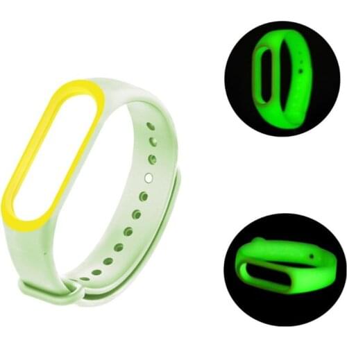Luminous Glowing Silicone TPU Wrist strap for Xiao mi Mi Band 3 4 5 Smart Watch